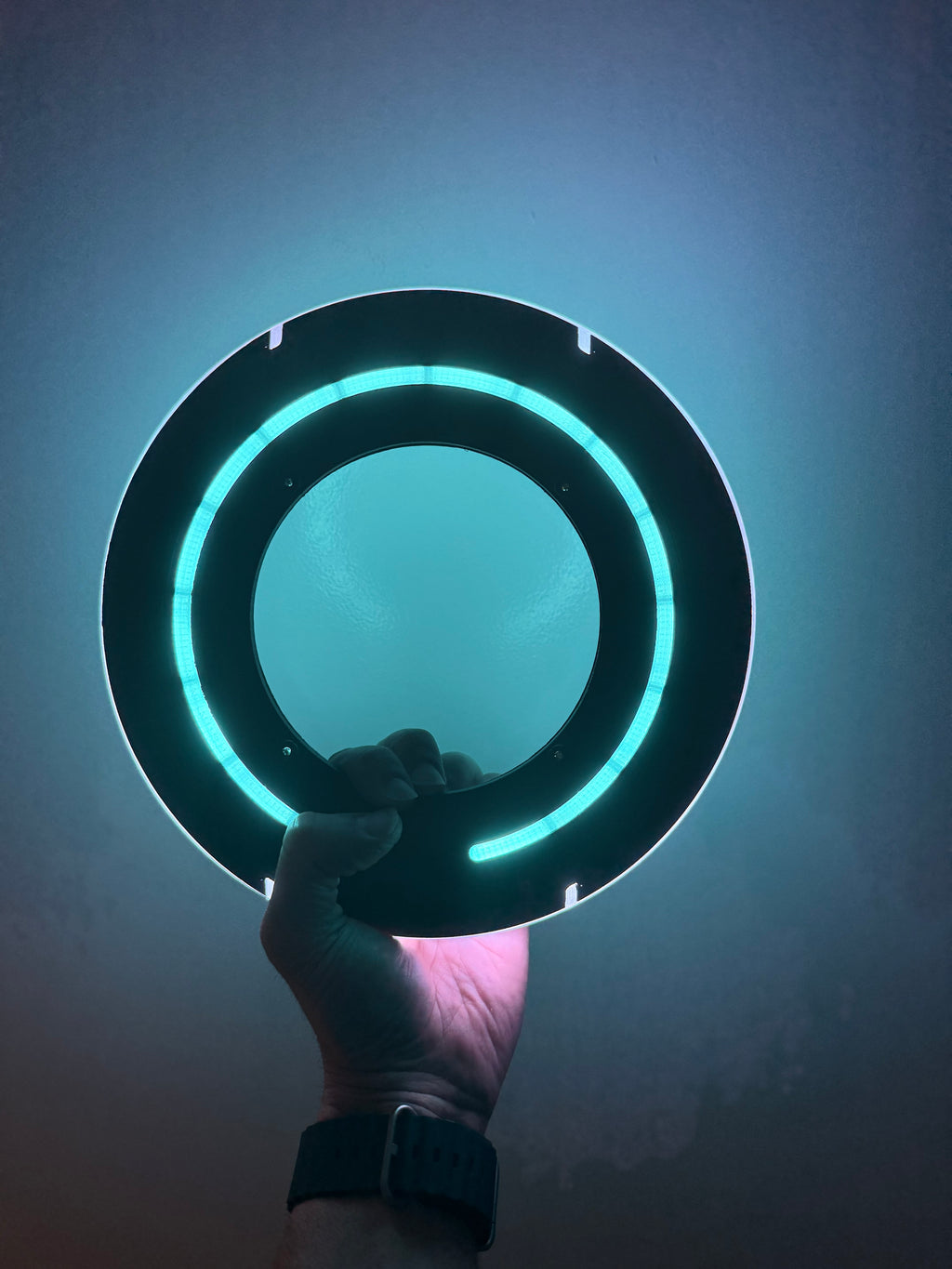 TRON Legacy Identity Disc Replica – LED Light & Sound FX with Display Stand | USB-C Rechargeable