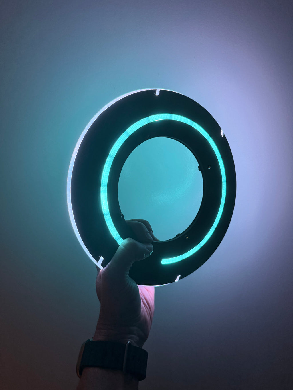 TRON Legacy Identity Disc Replica – LED Light & Sound FX with Display Stand | USB-C Rechargeable